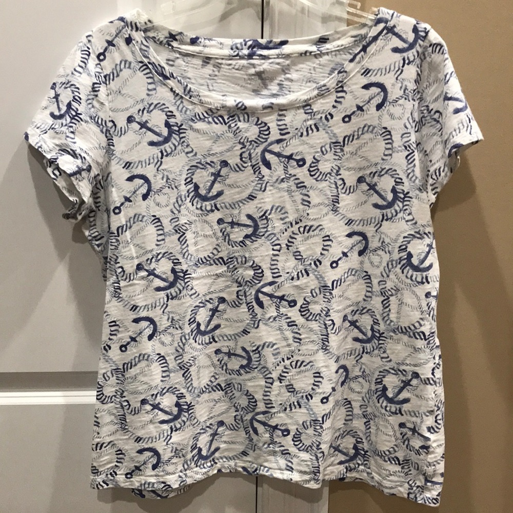 💙🤍Lands End Nautical Top💙🤍